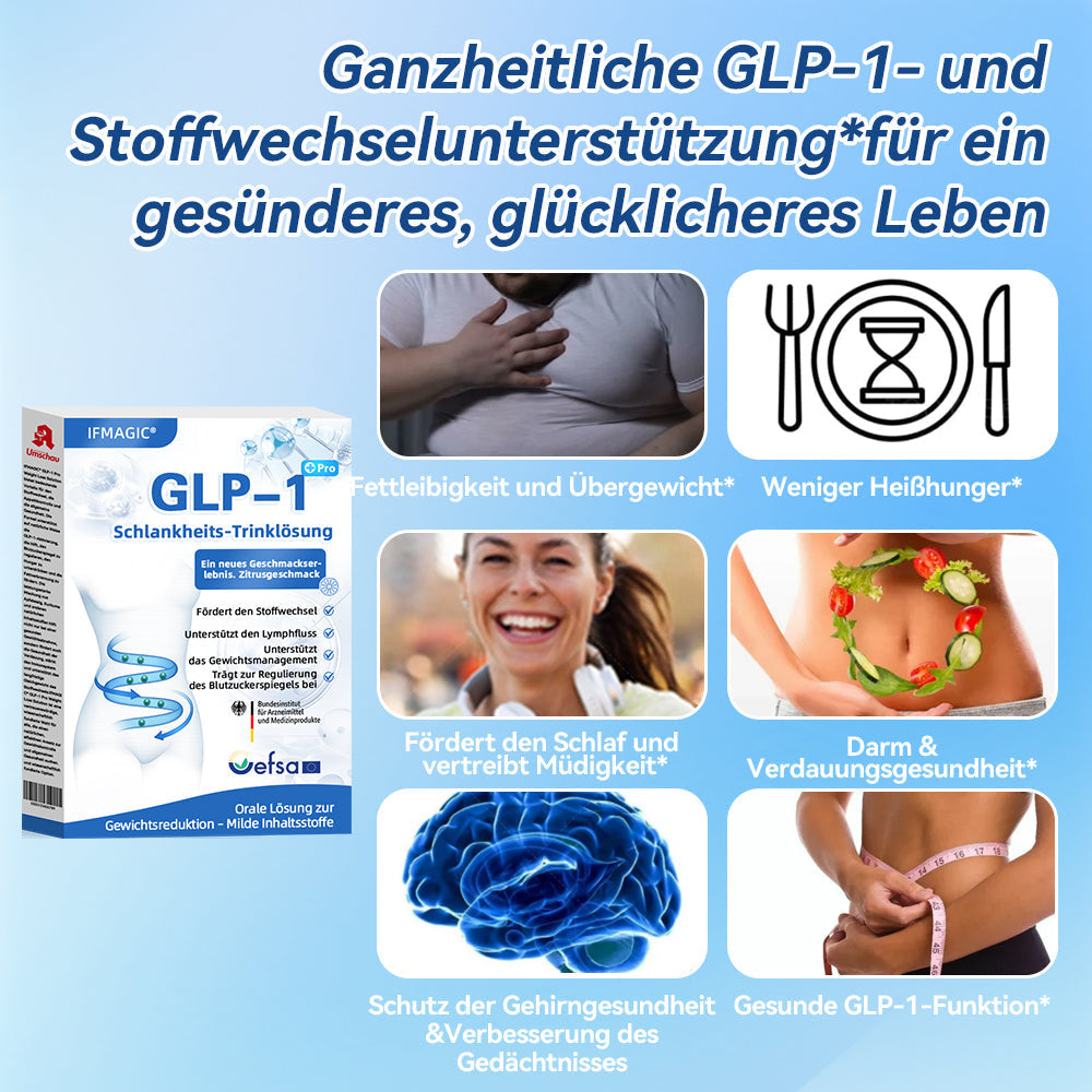 IFMAGIC® GLP-1 Pro Schlankheits-Trinklösung✅Ausgewählt vom Adipositas-Expertenteam der Charité👩⚕️Für Fettleibigkeit, Herz-Kreislauf-Erkrankungen, Diabetes, Schlafapnoe, Erhöhte Cholesterin- und Blutfettwerte, Gelenkprobleme und mehr💯
