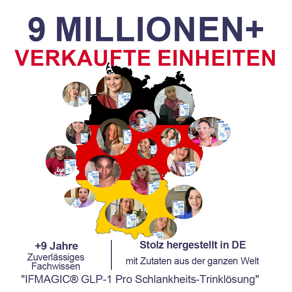 IFMAGIC® GLP-1 Pro Schlankheits-Trinklösung✅Ausgewählt vom Adipositas-Expertenteam der Charité👩⚕️Für Fettleibigkeit, Herz-Kreislauf-Erkrankungen, Diabetes, Schlafapnoe, Erhöhte Cholesterin- und Blutfettwerte, Gelenkprobleme und mehr💯