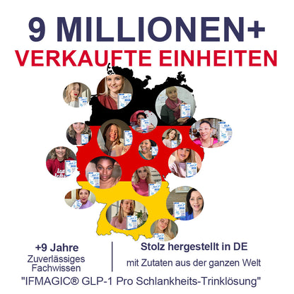 IFMAGIC® GLP-1 Pro Schlankheits-Trinklösung✅Ausgewählt vom Adipositas-Expertenteam der Charité👩‍⚕️Für Fettleibigkeit, Herz-Kreislauf-Erkrankungen, Diabetes, Schlafapnoe, Erhöhte Cholesterin- und Blutfettwerte, Gelenkprobleme und mehr💯