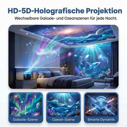 Offizieller Shop | ✨💡SCNDR® 360° Intelligenter Holografischer Sternenhimmel‑Projektor (HD Smart Dynamic 5D)